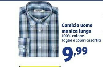 In'S Mercato Camicia Uomo Manica Lunga offerta
