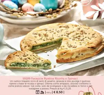 Bofrost Focaccia Rustica Ricotta e Spinaci offerta