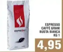 Bitar ESPRESSO CAFFÈ GRANI BUSTA BIANCA KG 1 offerta