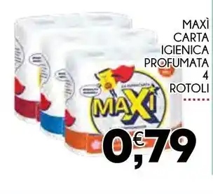 Enne Market MAXI CARTA IGIENICA PROFUMATA 4 ROTOLI offerta