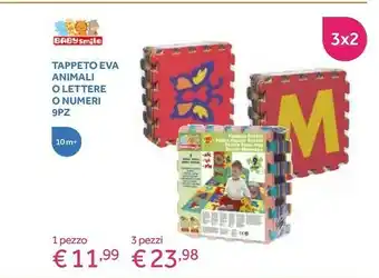 Prenatal Baby Smile Tappeto Eva Animali O Lettere O Numeri 9pz offerta