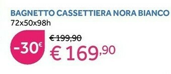 Prenatal Bagnetto Cassettiera Nora Bianco offerta