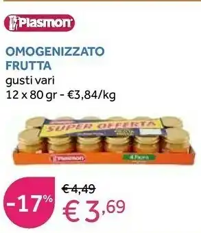 Prenatal Plasmon Omogenizzato Frutta offerta