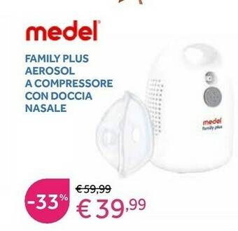 Prenatal Medel Family Plus Aerosol A Compressore Con Doccia Nasale offerta