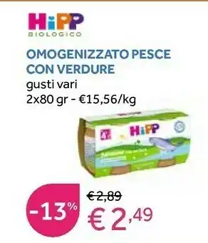 Hipp Biologico Omogeneizzato Pesce Con Verdure Di Salmone
