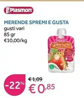 Prenatal Plasmon Merende Spremi E Gusta Mela E Fragola offerta