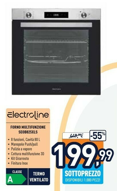 Electroline SEOB825XLS offerta di Unieuro