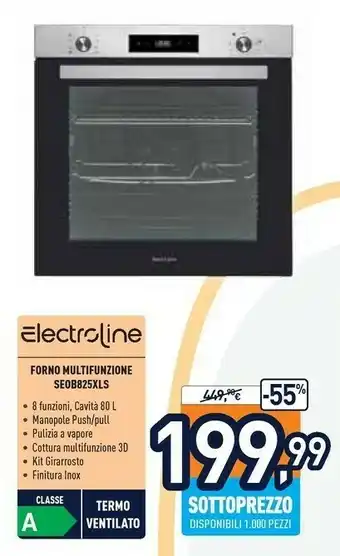 Unieuro Electroline SEOB825XLS offerta