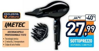 Unieuro Imetec Asciugacapelli 11312 offerta