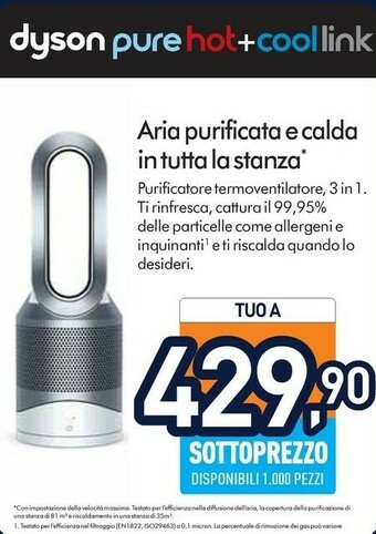Unieuro Dyson Pure Hot+Cool Link Purificatore offerta