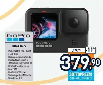 Unieuro Gopro Hero 9 Black offerta