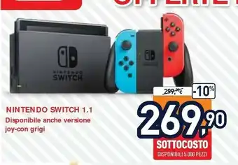 Unieuro Nintendo Switch Con Joy-Con Grigi offerta