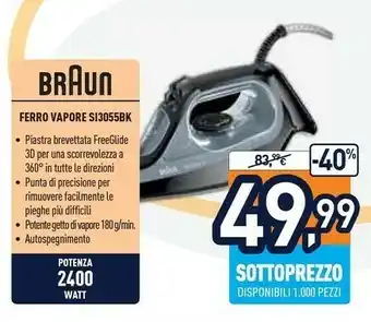 Unieuro Braun Ferro da stiro offerta