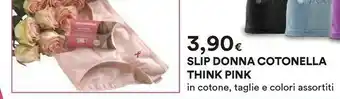 Coop Think Pink Slip Donna Cotonella In Cotone offerta