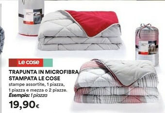 Coop Trapunta In Microfibra Stampata Le Cose offerta