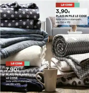Le Cose Plaid In Pile Tinta Unita/ Stampato