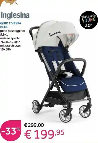 Prenatal Inglesina Quid 2 Vespa Blue offerta