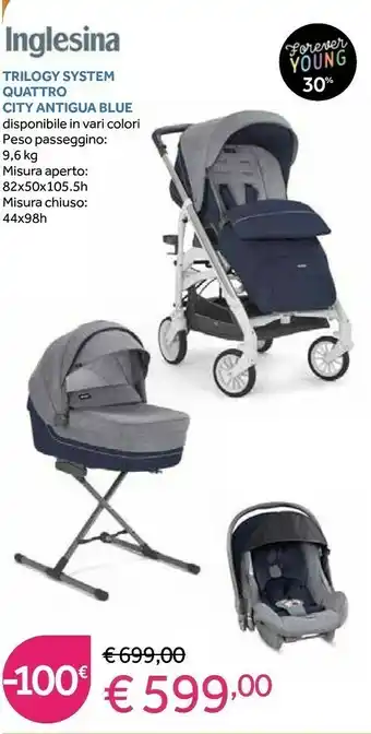 Inglesina Trilogy System Quattro City Antigua Blue