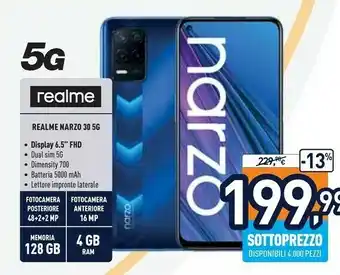 Unieuro Realme Narzo 30 5G offerta