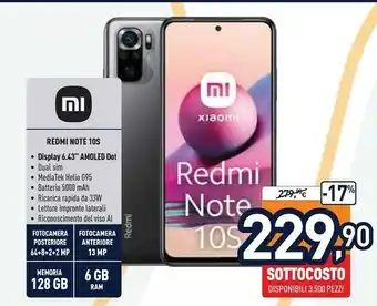 Unieuro Xiaomi Redmi Note 10S offerta