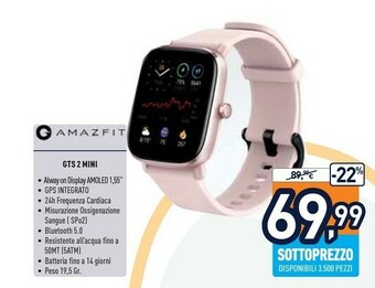 Unieuro Amazfit GTS 2 MINI offerta