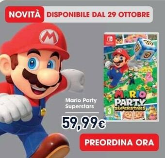 Unieuro Nintendo Mario Party Superstars Basic Tedesca, Inglese Nintendo Switch offerta