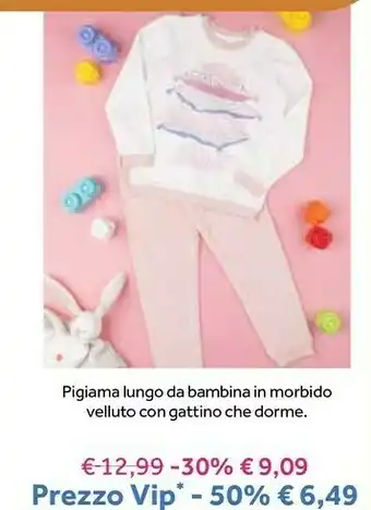 Pigiama Lungo Da Bambina In Morbido Velluto