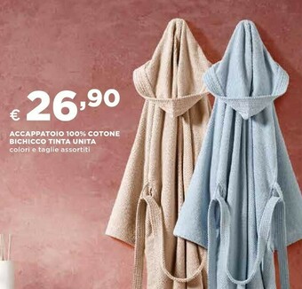 Coop Accappatoio 100% Cotone Bichicco Tinta Unita offerta