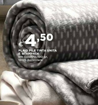 Coop Plaid Pile Tinta Unita E Stampata offerta