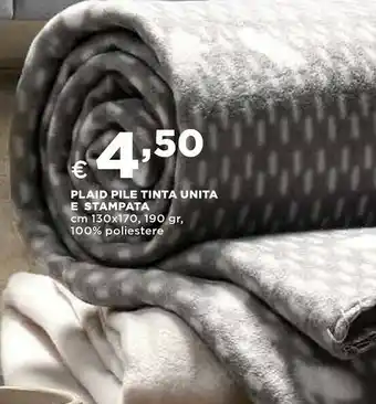 Coop Plaid Pile Tinta Unita E Stampata offerta