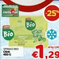 Crai Crai Spinaci Bio 450 G offerta