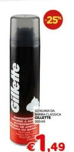 Crai Gillette Schiuma Da Barba offerta