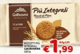 Crai Galbusera Biscotti Piu Integrali offerta