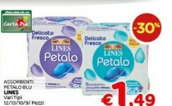 Crai Lines Assorbenti Petalo Blu offerta