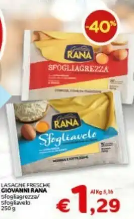 Crai Giovanni Rana Lasagne Fresche Sfogliavelo / Sfogliagrezza offerta