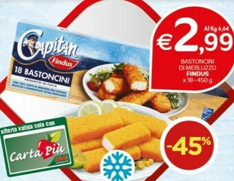 Crai Findus Bastoncini Di Merluzzo offerta