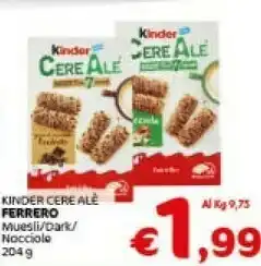 Crai Ferrero Kinder Cereale Dark offerta