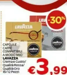 Crai Lavazza Capsule Caffe Compatibili Amodo Mio Qualita Oro offerta