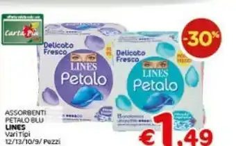 Crai Lines Assorbenti Petalo Blu offerta