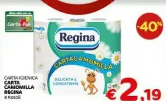 Crai Regina Carta Igienica Carta Camomilla offerta