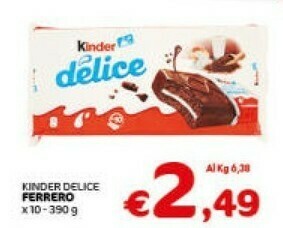 Crai Ferrero Kinder Delice Con Latte 390 G(ml) offerta