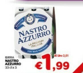 Crai Nastro Azzurro Birra 330 G(ml) offerta