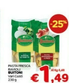 Crai Buitoni Ravioli Zucca E Mandorle 230 G(ml) offerta