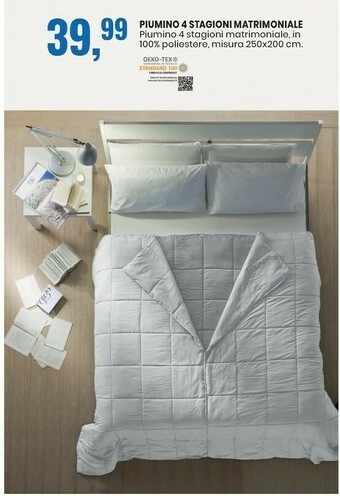 Eurospin Piumino 4 Stagioni Matrimoniale offerta