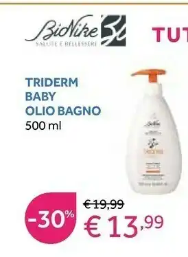 Prenatal BioNike Triderm Baby Olio Bagno offerta