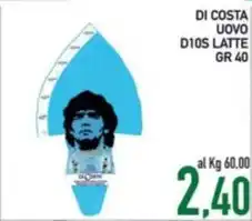 Bitar DI COSTA UOVO D10S LATTE gr 40 offerta