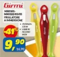 Risparmio Casa Girmi FRULLATORE A IMMERSIONE offerta