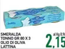 Bitar SMERALDA TONNO GR 80 X 3 OLIO DI OLIVA LATTINA offerta
