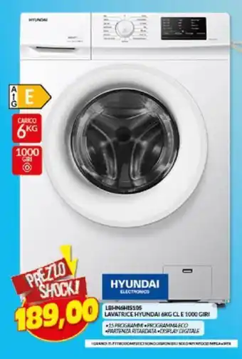 Risparmio Casa HYUNDAI LAVATRICE HYUNDAI 6KG CLE 1000 GIRI offerta