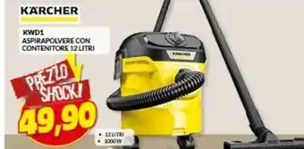Risparmio Casa KARCHER KWD1 ASPIRAPOLVERE CON CONTENITORE 12 LITRI offerta